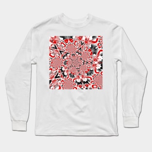 Spiral in black white red Long Sleeve T-Shirt